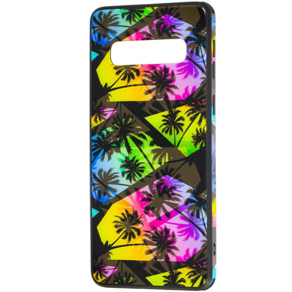 

TPU+Glass чехол Cute Print для Samsung Galaxy S10+ Пальмы (109522)
