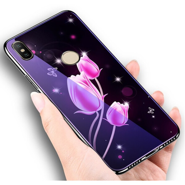 

TPU+Glass чехол Fantasy с глянцевыми торцами для Xiaomi Mi 6X / Mi A2 Тюльпаны (82348)