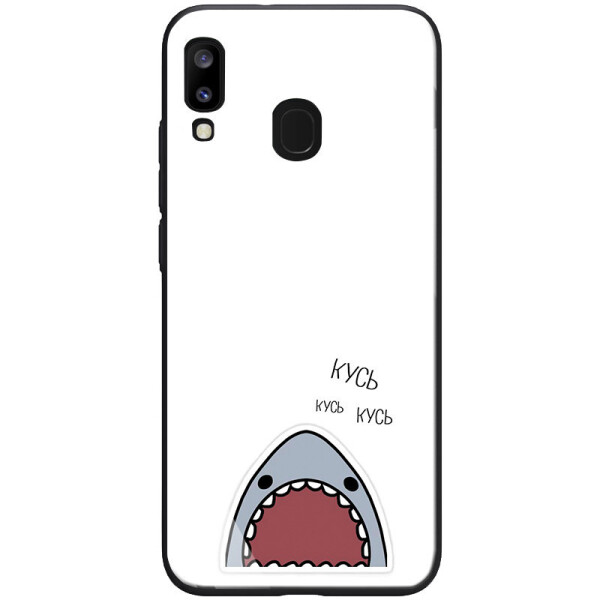 

TPU+Glass чехол ForFun для Samsung Galaxy A20 (A205F) Кусь / Белый (109858)