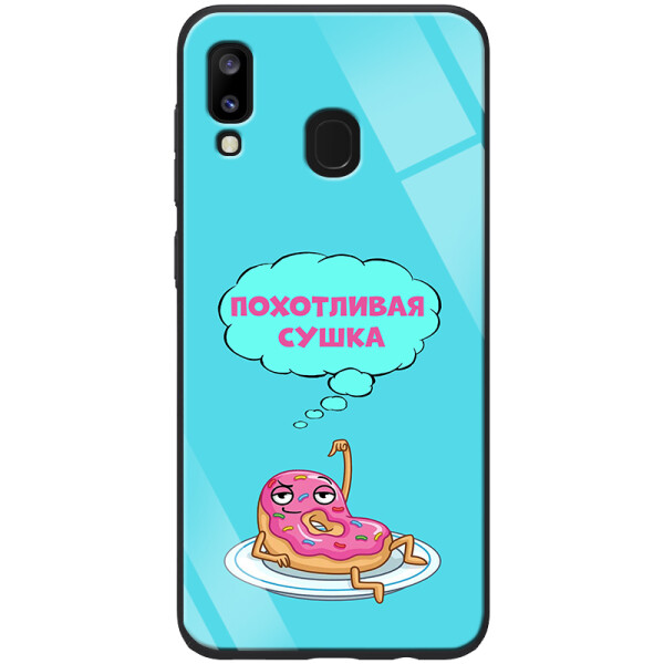

TPU+Glass чехол ForFun для Samsung Galaxy A20 / A30 Похотливая сушка / Голубой (109108)