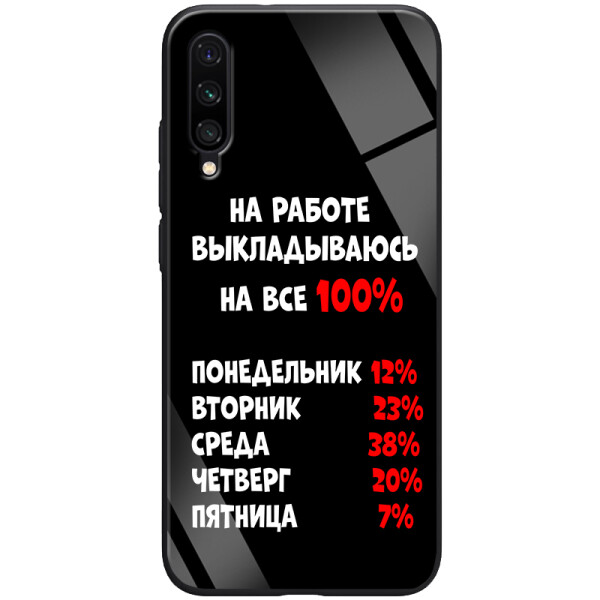 

TPU+Glass чехол ForFun для Xiaomi Mi A3 (CC9e) На работе / Черный (109140)