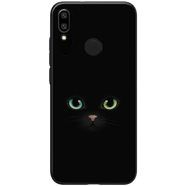 

TPU+Glass чехол ForFun для Xiaomi Redmi Note 7s Котик / Черный (109888)