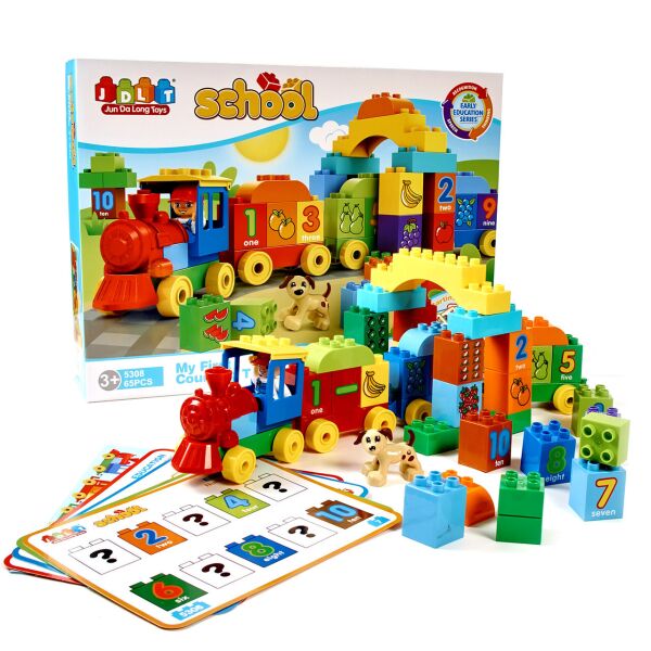 

Детский конструктор Паровозик 140 деталей Wader Middle Blocks.Развивающая игра.