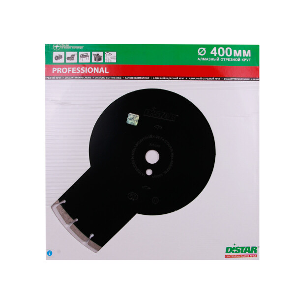 

Круг алмазный отрезной Distar 1A1RSS/C3S-H 400x3,5/2,5x10x25,4-28 F4 STAYER (14520005026)