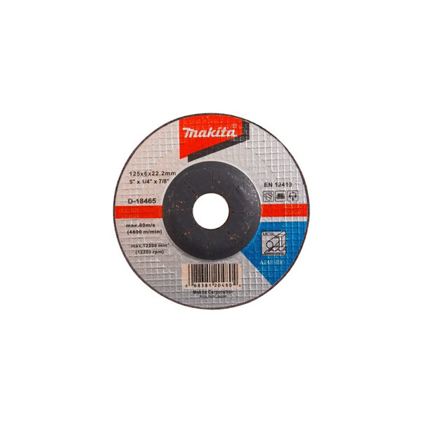 

Зачисной диск по металу Makita 125 мм A24R (D-18465)