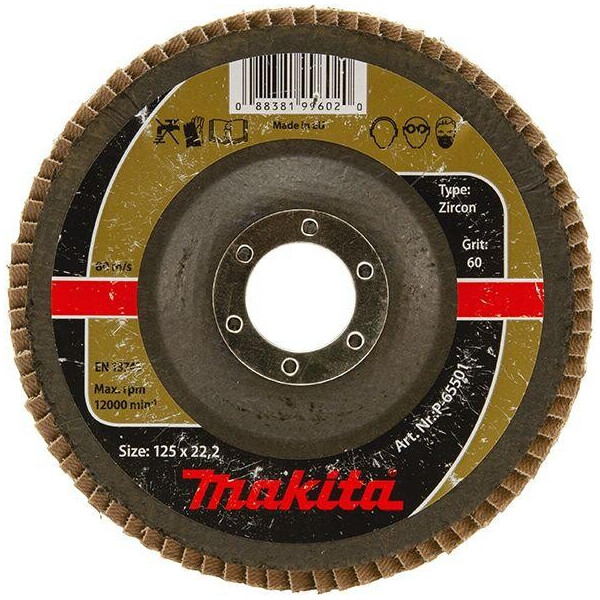 

Лепестковый диск для нержавейки цирконий Makita 125 мм K60 (P-65501)