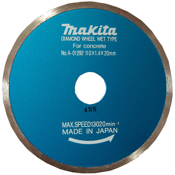 

Алмазный диск 110 мм Makita для мокрой резки (A-01292)