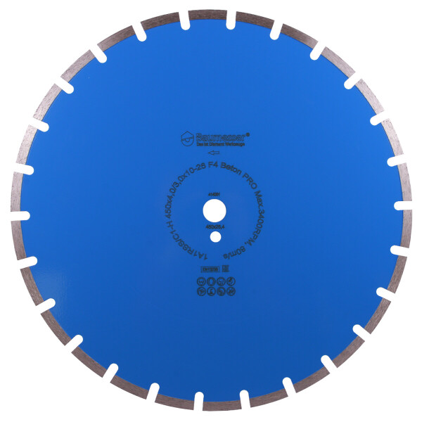 

Круг алмазный отрезной Baumesser 1A1RSS/C1-H 450x4,0/3,0x10x25,4-26 F4 Beton PRO (94120008028)