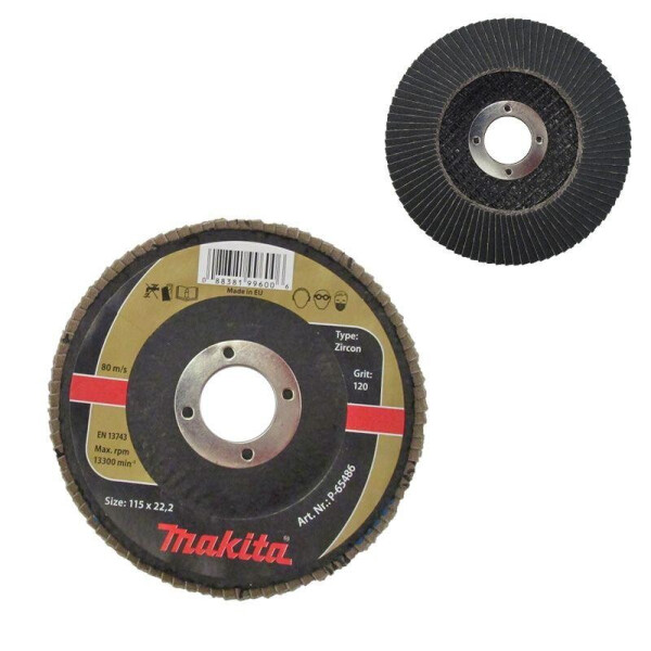 

Лепестковый диск для нержавейки цирконий Makita 115 мм (P-65486)
