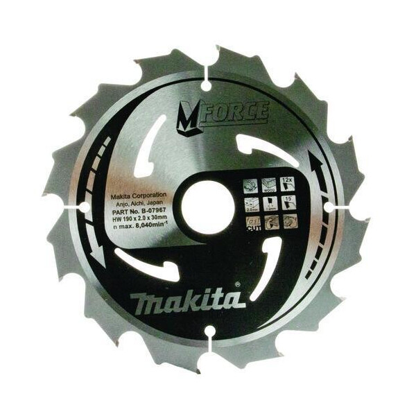 

Пильный диск Makita MForce 190 мм 12 зубьев (B-07967)