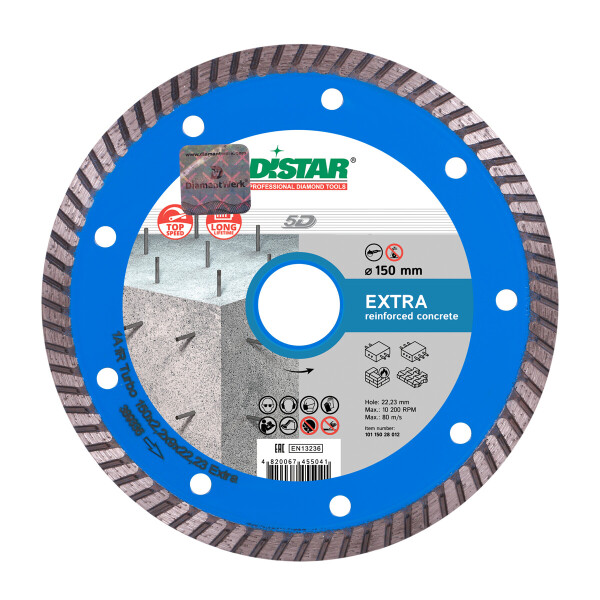 

Круг алмазный отрезной Distar 1A1R Turbo 150x2,2x9x22,23 Extra (10115028012)
