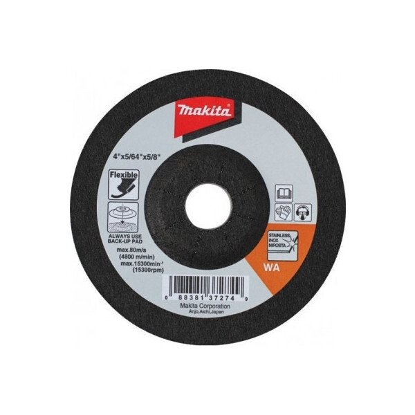 

Гибкий шлифовальный круг по нержавеющей стали 100 мм Makita (B-18459)