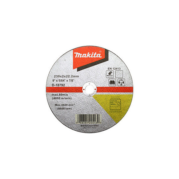 

Отрезной диск по нержавейке Makita 230 мм (D-18792)