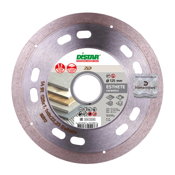

Круг алмазный отрезной Distar 1A1R 125x1,1x8x22,23 Esthete (11115421010)