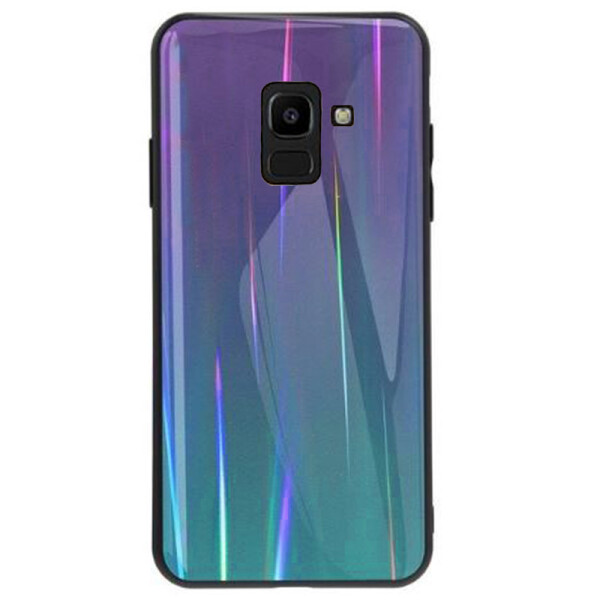 

TPU+Glass чехол Gradient Aurora для Samsung Galaxy A6 (2018) Фиолетовый (94319)