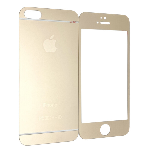 

Защитное стекло для Apple iPhone 5 / 5S / SE matt back/face gold