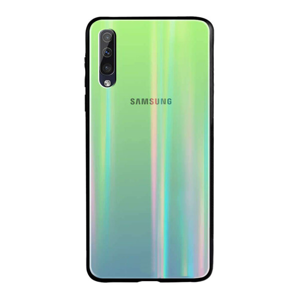 

TPU+Glass чехол Gradient Aurora с лого для Samsung Galaxy A70 (A705F) Зеленый (109003)