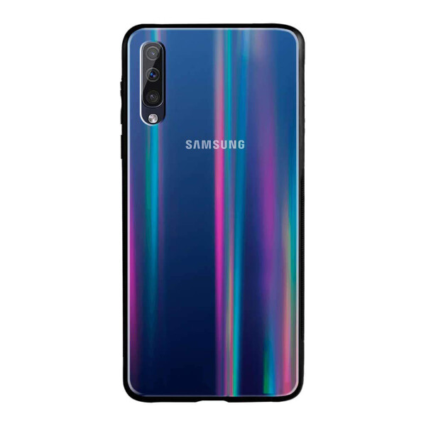 

TPU+Glass чехол Gradient Aurora с лого для Samsung Galaxy A70 (A705F) Черный (109007)