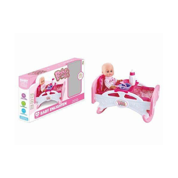 

Пупс с кроваткой и набором аксессуаров Baby Bed MiC (SPL241422) (43625)