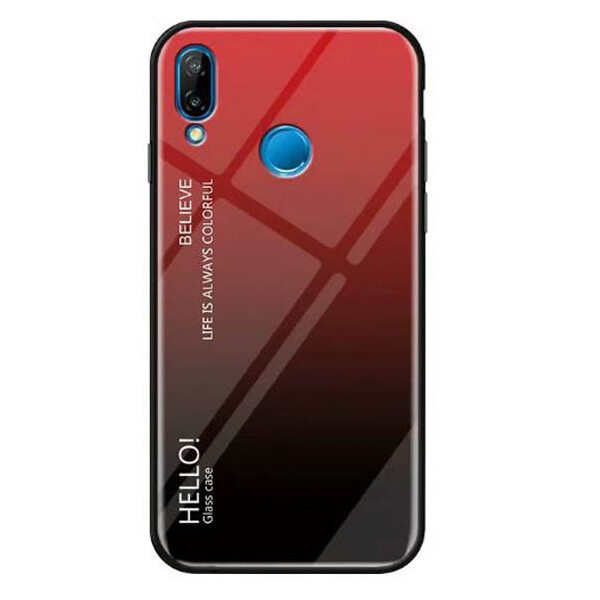 

TPU+Glass чехол Gradient HELLO для Huawei P Smart (2019) Красный (96383)