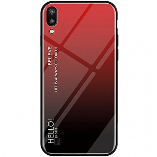 

TPU+Glass чехол Gradient HELLO для Samsung Galaxy M10 Красный (104058)