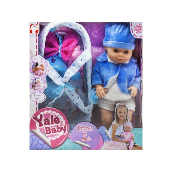 

Пупс Yale Baby в переноске в синем MiC (YL1811K) (153858)