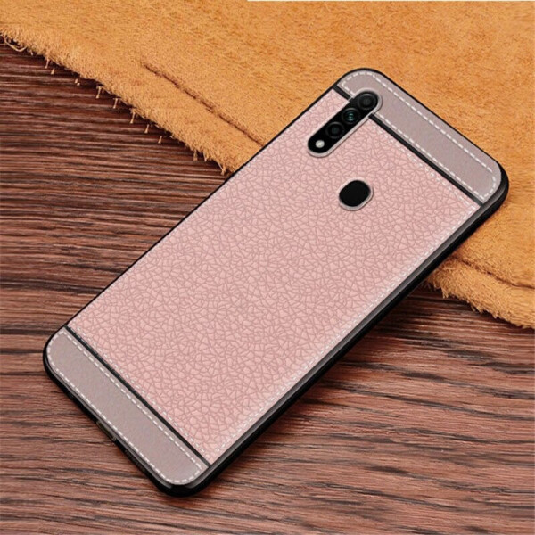 

Чехол Fiji Litchi для Oppo A31 силикон бампер с рифленой текстурой светло-розовый