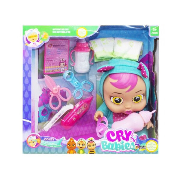 

Пупс CRY BABIES Зайчик голубой MiC (3360-20) (151329)
