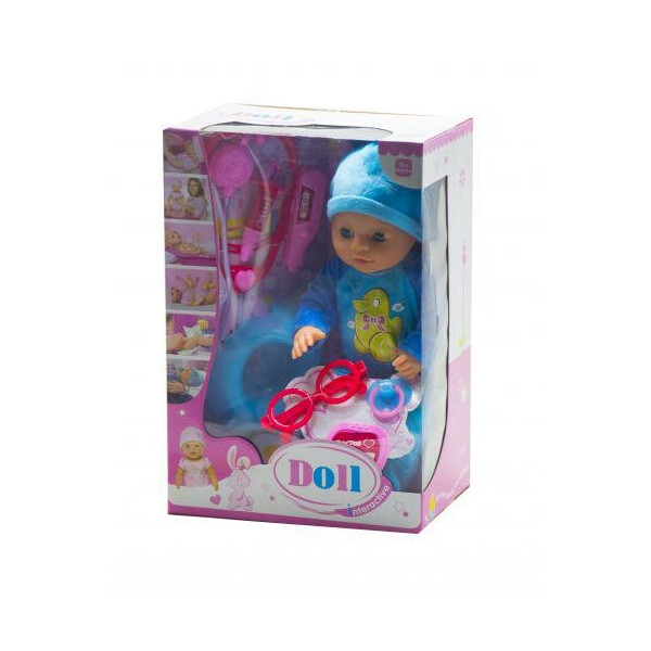 

Функциональный пупс с докторским набором Doll в голубом MiC (YL1812F) (110403)