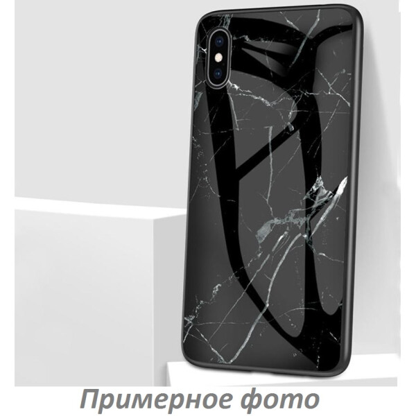 

TPU+Glass чехол Luxury Marble для Samsung Galaxy A10 (A105F) Черный (103425)