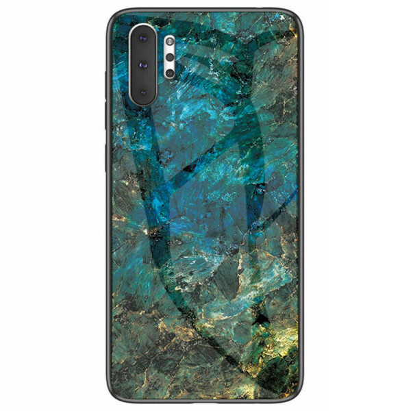 

TPU+Glass чехол Luxury Marble для Samsung Galaxy Note 10 Plus Морская волна / Голубой (113111)