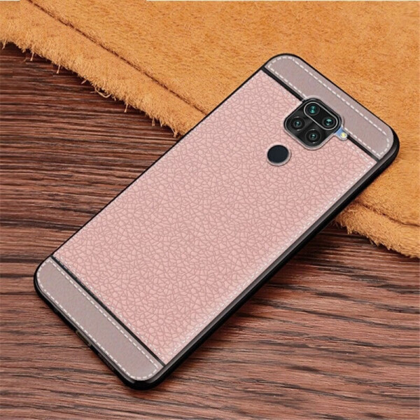 

Чехол Fiji Litchi для Xiaomi Redmi 10X (4G) силикон бампер с рифленой текстурой светло-розовый