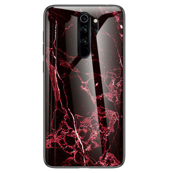 

TPU+Glass чехол Luxury Marble для Xiaomi Redmi Note 8 Pro Марсала / Бордовый (113120)