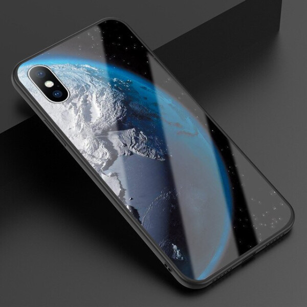 

TPU+Glass чехол Planet для Apple iPhone X (5.8) Синий (104613)