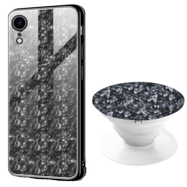 

TPU+Glass чехол Shell с круглой подставкой для Apple iPhone XR (6.1) Черный (92680)