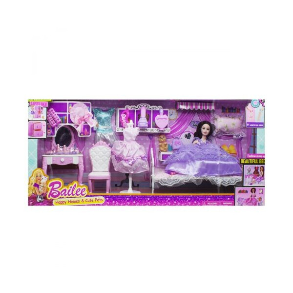 

Игровой набор с куклой Happy Homes & Cute Pets в фиолетовом MiC (2768) (154495)