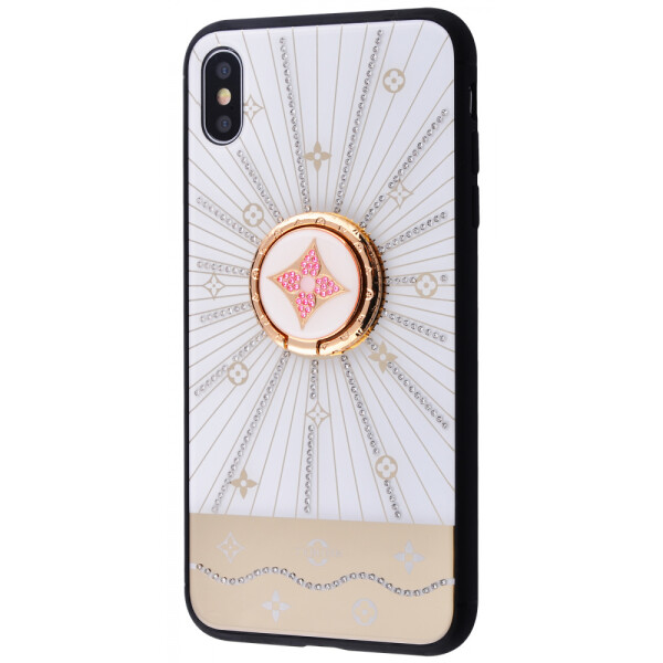 

TPU+Glass чехол TYBOMB Shinig Line для Apple iPhone X / XS (5.8) white (111432)