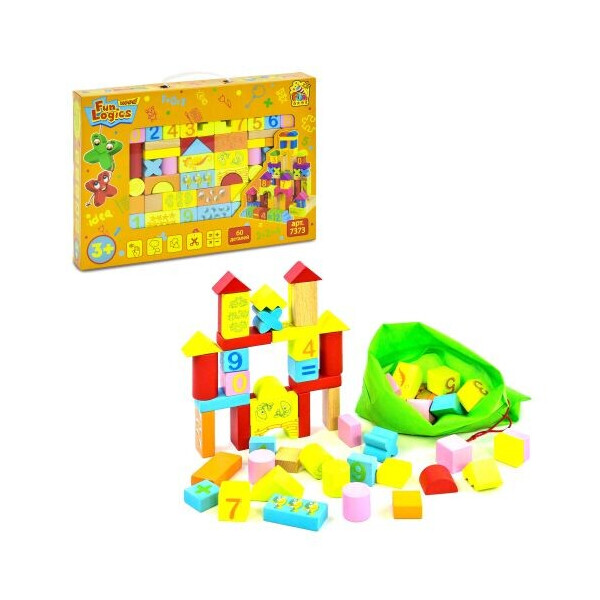 

Деревянный конструктор Fun Game 60 деталей (7373) (58733)