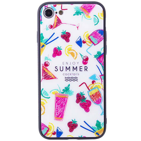 

TPU+Glass чехол YCT для Apple iPhone 7 / 8 (4.7) Летние напитки (76826)