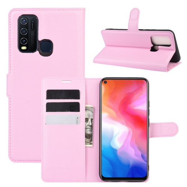 

Чехол Fiji Luxury для Vivo Y30 книжка светло-розовый