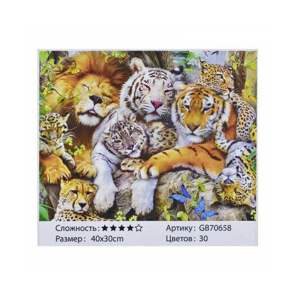 

Алмазная мозаика Семейство кошачьих MiC (GB70658) (112888)