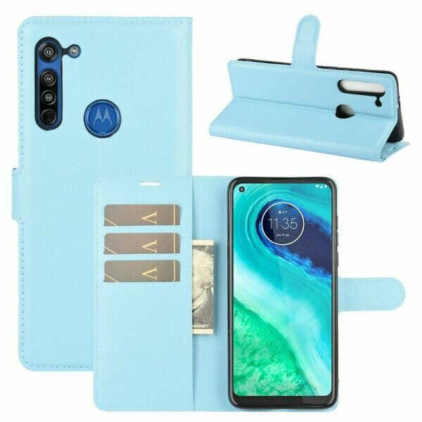 

Чехол Fiji Luxury для Motorola Moto G8 книжка голубой