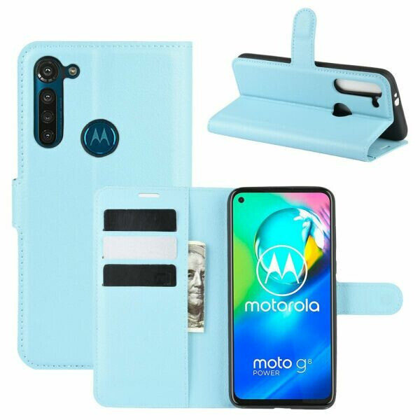 

Чехол Fiji Luxury для Motorola Moto G8 Power книжка голубой