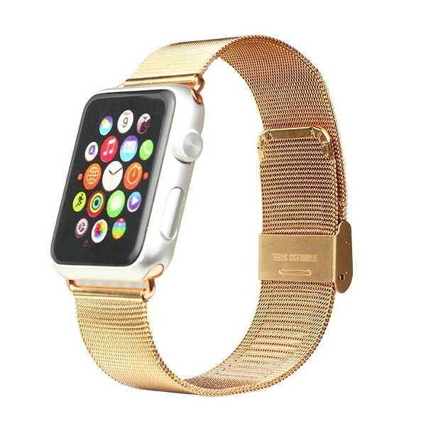 

Ремешок iBacks Double-buckle Stainless Steel Watchband for Apple Watch (42mm) Rose Gold
