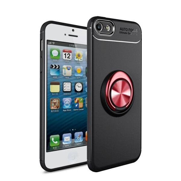 

Чехол Fiji Hold для Apple Iphone 5 / 5S / SE бампер накладка с подставкой Black-Red