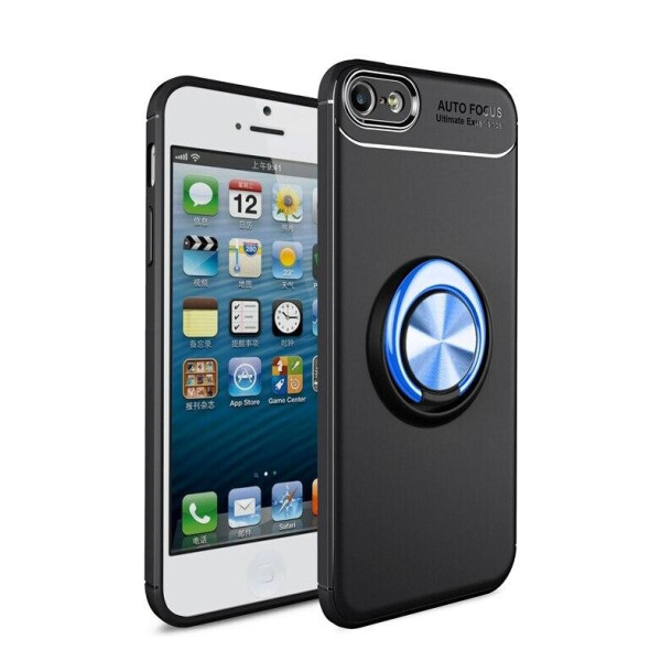 

Чехол Fiji Hold для Apple Iphone 5 / 5S / SE бампер накладка с подставкой Black-Blue