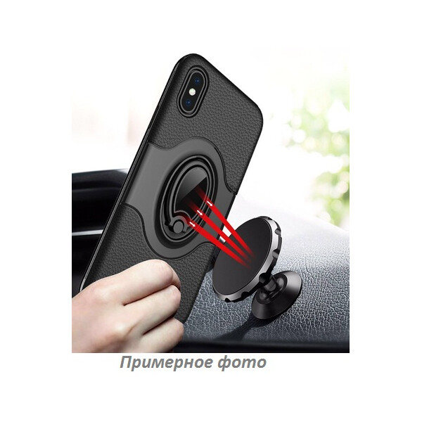 

TPU+PC чехол Deen Feather с креплением под магнитный держатель для Samsung A730 Galaxy A8+ (2018) Черный (77210)