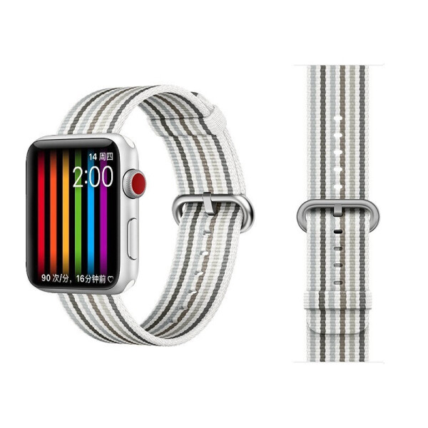 Акція на Ремешок COTEetCI W30 Rainbow Nylon Band For Apple Watch 42mm White-Grey (WH5251-WG) від Allo UA