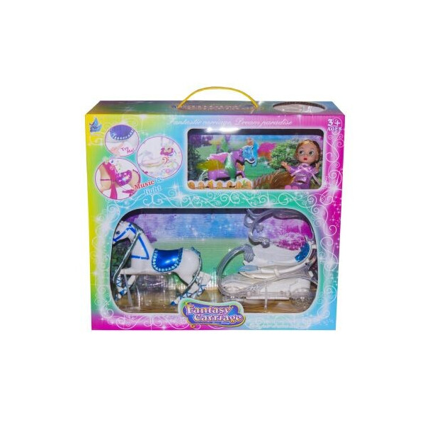 

Карета с лошадкой синее седло и куклой MiC (SM3006) (46701)