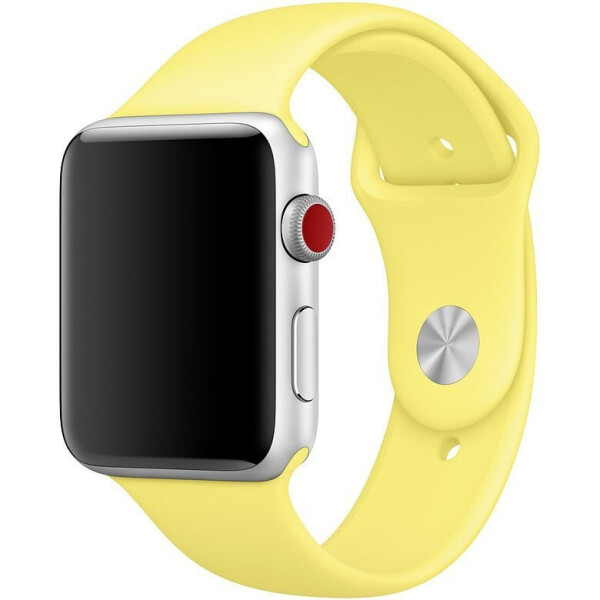 

Ремешок Apple Watch 42/44mm Silicone Sport Band Yellow